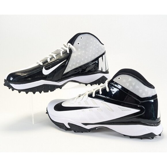Nike Vapor Pro Mens 13.5 Mid Turf White Football Lacrosse Cleats 527879-100 main image 7
